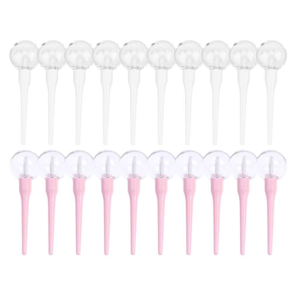 FRCOLOR Empty Lip Gloss Tubes with Wand,8ml Lollipop Shaped Lip Gloss Containers Refillable Lip Gloss Balm Tubes for Lotions,Creams,Liquid,20pcs (Random Color)