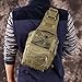 TOPQSC Shoulder Bag, Tactical Shoulder Bag Sling Chest Pack Crossbody Bag Riding Sports Multipurpose Daypack for Camping, Trekking, Rover Sling Backpack (Army green)