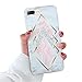J.West Compatible with 7 Plus / 8 Plus Case, Unique Pink Pattern Soft Slim-Fit Anti-Scratch Shock Proof Anti-Finger Print Flexible TPU Gel Case Cover for 5.5 - White Marble