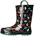 Western Chief Kids' Girls' Waterproof Easy-on Printed Rain Pull-on Boot