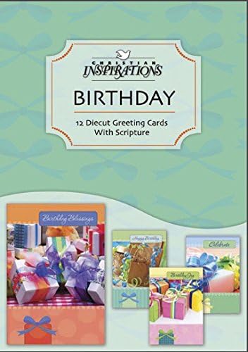 Boxed Birthday Cards with Scripture - Pretty Packages (12 Ct)