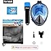 TriMagic Snorkel Mask, 180° Panoramic Full Face Design with Larger Viewing Area - Easier Breathing, with Anti-Fog and Anti-Leak,Adult (2017 New Version)