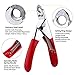 PETTOM Dog Cat Nail Clipper Professional Pet Claw Trimmer Stainless Steel Pet Toes Cutter Grooming Tool for Small Medium Dogs Cats (Guillotine Nail Clipper) Red