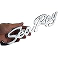 1x Sea Ray Searay SCRIPT Emblem Badge 3D Letters Boat Logo Nameplate Self-Adhesive Sticker (Chrome)