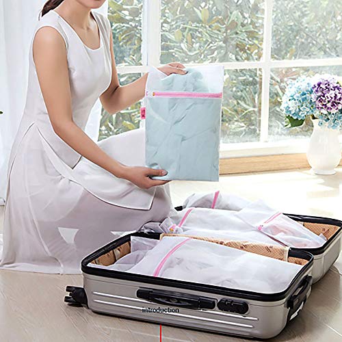 image for Fu Store Mesh Laundry Bag, Set of 5 Pack-1 Extra Large,1 Large,1 Mediu