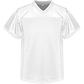 RE-HUO Youth Blank Football Jersey Athletic Football Practice Jersey Hip Hop Sports Shirt for Kids