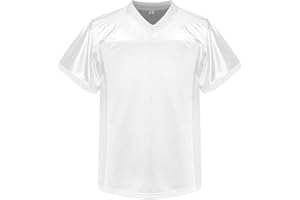 RE-HUO Youth Blank Football Jersey Athletic Football Practice Jersey Hip Hop Sports Shirt for Kids