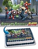 Lego Marvel's Super Heroes Avengers Edible Cake
