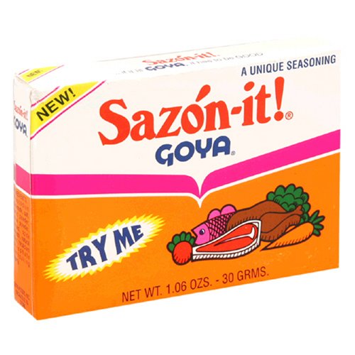 Goya seasoning monosodium glutamate, salt, garlic Powder, onion Powder, spices, Spice extracts, Natural Color, tricalcium phosp (041331037808)