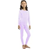 ViCherub Girls Thermal Underwear Set for Kids Long Johns Fleece Lined Base Layer Top & Bottom Cold Winter Thermals