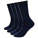 Enerwear 4 Pack Women's Merino Wool Outdoor Hiking Trail Crew Sock (US Shoe Size 4-10½, Grey Navy)