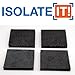 Isolate It: Sorbothane Vibration Isolation Reinforced Heavy Duty Square Pad 50 Duro (2.5