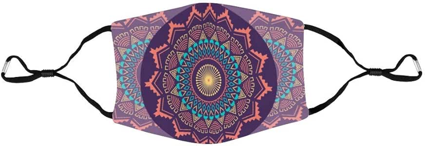 Unisex Face Mask, Pattern Design Psychedelic Art Circle ...