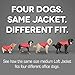 Kurgo Loft Dog Jacket - Reversible Fleece Winter Coat - Cold Weather Protection - Wear With Harness Or Additional Layers - Reflective Accents, Leash Access, Water Resistant - Grass Green/Charcoal, M