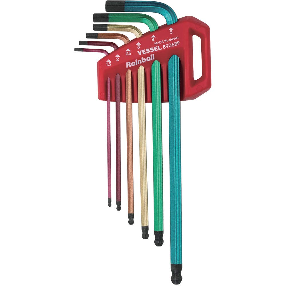 Vessel (VESSEL) Rainbow L Key 6pcs Hex Key 6pcs No.8906BP