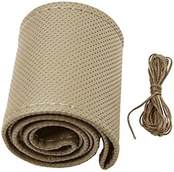 Autosun Leatherette Car Steering Cover Beige for Honda Accord 2.4 Type2