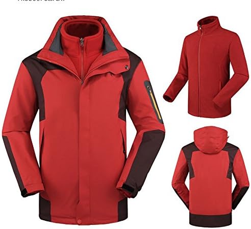 3 in1 Mens Winter Waterproof Mountain Jacket Fleece Ski Snow Jacket Coat