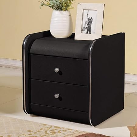 Jxxddq Nightstand Locker Leather Bedside Table Bedside Table With