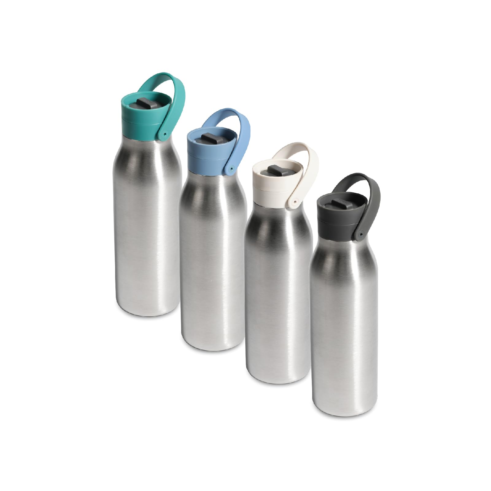 Circular&Co (Previous Generation) 500ml Stainless Steel Reusable Water Bottle – Insulated, Double Walled – Leakproof Lockable Lid – Dishwasher Safe, BPA & Melamine Free (Storm Grey)