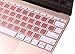 Rose Gold Keyboard Cover for 2018 2017 2016 Release MacBook Pro 13 Inch A1708 Without TouchBar and MacBook 12 Inch A1534 Keyboard Protective Skin (Hollow Rose Gold/White)