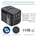 Universal Travel Adapter, NEWVANGA International Power Adapter, Worldwide All in One Rapid Charge with 3 USB & 1 Type-C Ports Plug Adapter Converter Wall Charger for European UK AUS Asia Phone Laptop