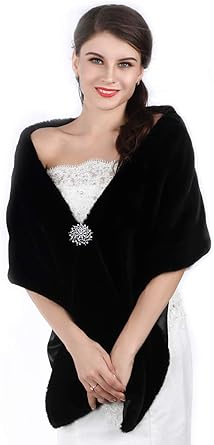 wedding dress faux fur wraps