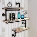 FOF FRIEND OF FAMILY Industrial Heavy Duty DIY Pipe Shelf Shelves Steampunk Rustic Urban Bookshelf Real Wood Bookshelves and bookcases1