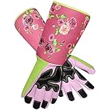 Long Sleeve Gardening Gloves Pruning Thornproof Garden Gloves with Extra Long Forearm Protection for Gardener - Puncture Resistant (Floral)