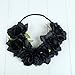 Floral Fall Rose Holiday Christmas Crown Festival Headbands Hippie Flower Headpiece F-53 (Black)