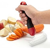 Adaptive Kitchen Knife, Rocker Knife for Seniors, One-Handed Arthritis | Ergonomic Angled Handle Rocker Knife for Seniors with Arthritis or Limited Hand Mobility. Easily Cut Meat, Vegetables &amp; Bread