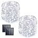 Vmanoo LED String Lights, 72 Feet 200 LED Solar Powered Copper Wire Starry Rope Lights, Indoor Outdoor Lighting for Home, Garden, Party, Path, Lawn, Wedding, Christmas, DIY Decoration, 2-Pack (White)