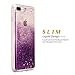ESEEKGO Case Compatible iPhone 7 Plus, ESEEKGO Floating Liquid Case Compatible with iPhone 7 Plus Soft Cover TPU Bumper Bling Bling Case (Purple)