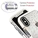 KUMTZO Compatible iPhone Xs/X Case, Crystal Clear Slim Diamond Pattern Soft TPU Anti-Scratch Shockproof Protective Cover for Women Girls Men Boys with iPhone Xs/X 5.8 inch - White