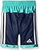 Adidas Boys' Little Athletic Basketball Short, Shot Caller Dark Indigo/Shock Green Base, 7X