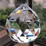 Petrichor Feng Shui Clear Crystal Hanging Ball for Good Luck & Prosperity (60MM) - Home Decoration/Gifting