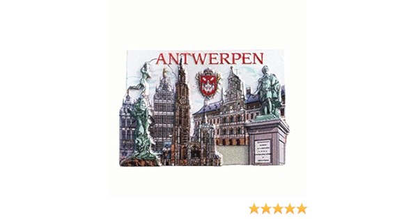 Imán de nevera 3D Amberes Bélgica para decoración de hogar y cocina, imán para nevera