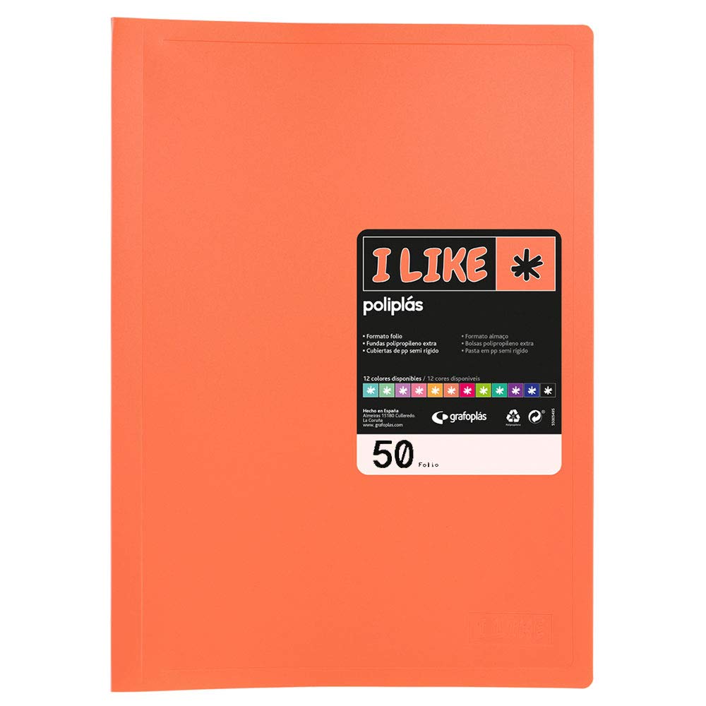 Grafoplás Case Folder, Folio Size 50 Covers 50 Fundas Coral Garden — image 1