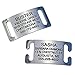 LuckyPet Slide-On Pet ID Tags - Dog Tags Personalized - Durable Engraved Stainless Steel Pet Name Tags - Noiseless Dog Tag - Suitable for Dogs and Cats - Fits 3/8 inch Collars - Small, Open Ends
