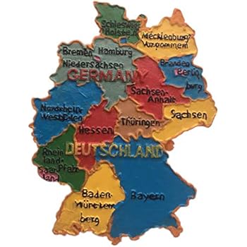 Fridge Magnet Map Germany 3D Resin Handmade Craft Tourist Travel City Souvenir Collection Letter Refrigerator Sticker