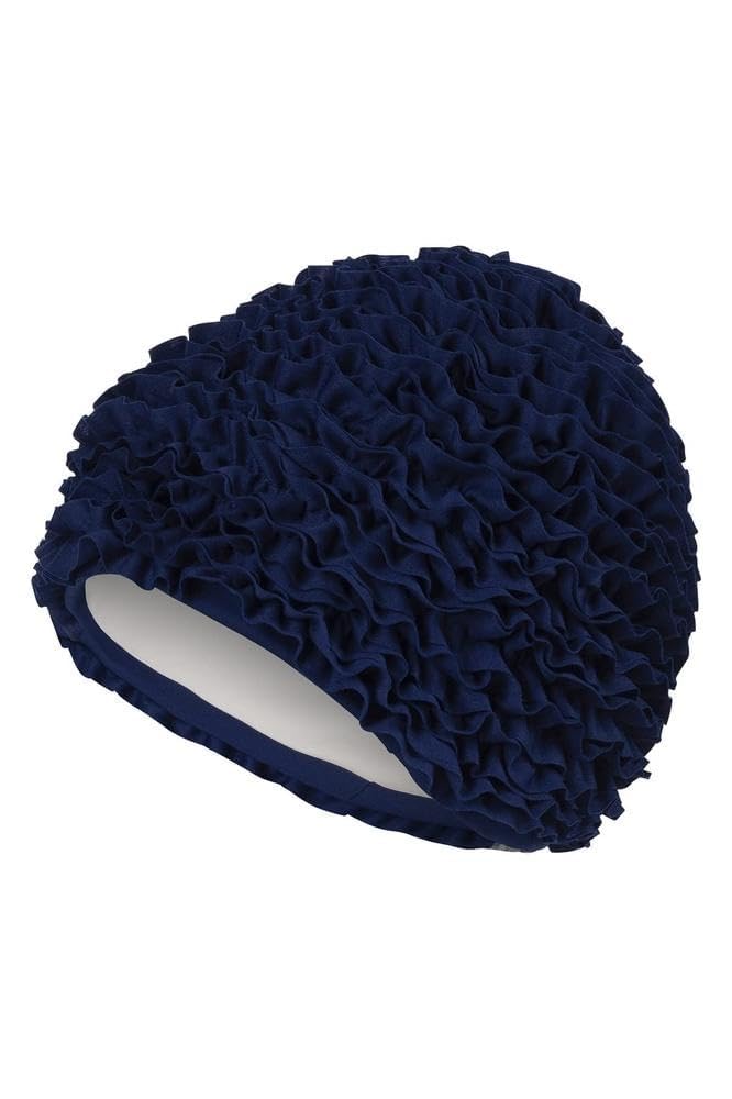 Fashy Women's Frill Ruffle Swimhat - Navy