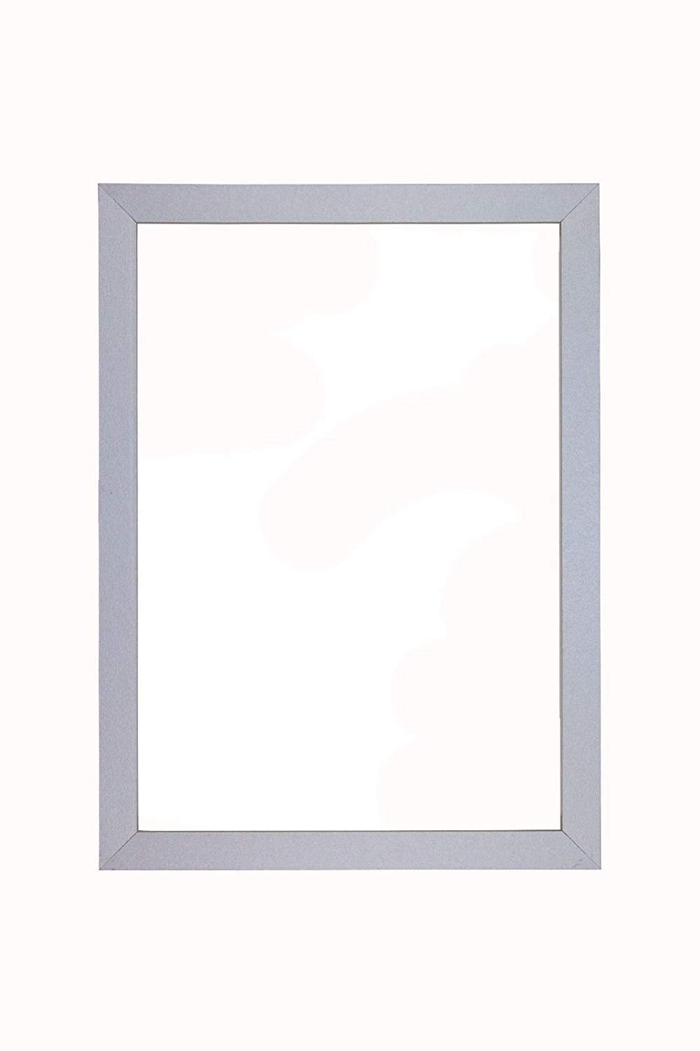 Memory Box Wrapped MDF Picture/Photo/Poster frame with Perspex Sheet - Moulding 20mm Wide and 15mm Deep - (30 x 40cm) Silver 11.8" x 15.7"