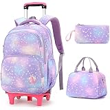 LANSHIYA Kawaii Bunny Backpack For Girls - Cute School Bookbag With 180° Zipper, Water-Resistant, Purple - View #13