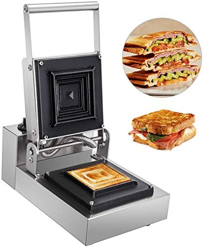 国内最安値に挑戦 家庭用電化製品キッチンツール業務用サンドイッチマシン長方形の業務用サンドイッチプレス1スライス業務用 パニーニマシン1250wパンプレストースター50 300 サンドイッチメーカー5 X 5インチグリッド