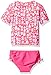 Osh Kosh Girls' Rash Guard Set with Tie Side Bottoms