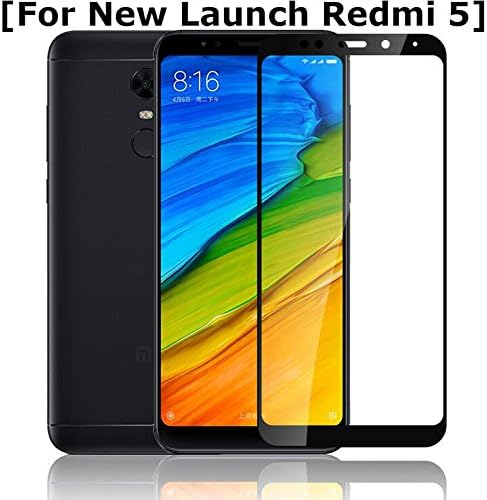 Annure 3D [Shatterproof] Edge To Edge Tempered Glass Screen Protector For Xiaomi Redmi 5 - Black