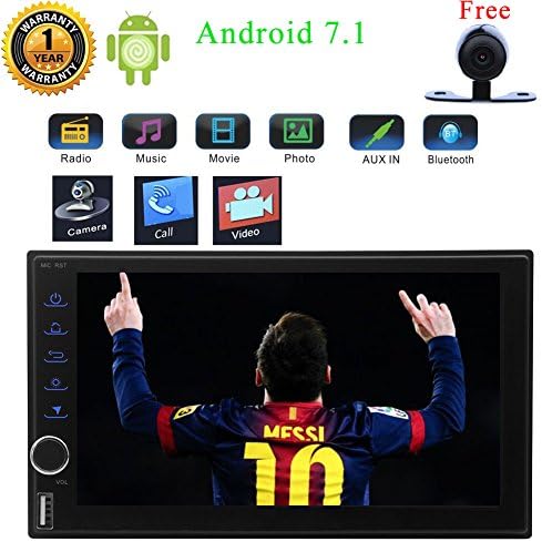 (Free Camera as Gift)Android 7.1 OS Car Electronics by Eincar in Dash Double 2 Din GPS Navigaiton Radio CAR DVD Player Movie and music player with Octa-core support Bluetooth Wifi