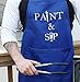 MeAnWe Wares Apron with Pockets - Paint and Sip Bib - Artist Painters Gift for Women, Men - Painting Smock Party Supplies, 1 Pcs