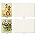 The Best Card Company - 10 Boxed Note Cards Blank (4 x 5.12 Inch) - Bulk Assorted Cards, Vintage Pictures - Vintage Funny Bunnies M2345OCB