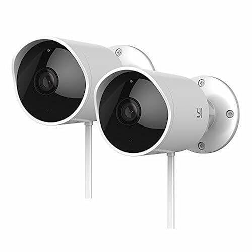 YI 2pc Security Camera Outdoor, 1080p Outside Surveillance Front
