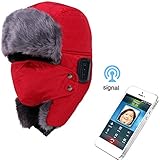 Binmer(TM)Soft Winter Thicken Hat Wireless Bluetooth Smart Cap Headset Headphone Speaker Mic Hands-free for Men Women (B)